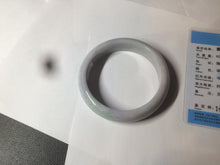 Load image into Gallery viewer, 58.5mm 100% natural type A certified light green/purple jadeite jade bangle W91-0734