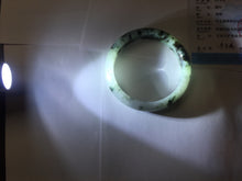 Load image into Gallery viewer, 57.2mm certified 100% natural Type A dark green black purple white Blooming Ink(水墨花开) jadeite jade bangle PB293-0507