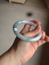 Load image into Gallery viewer, 57.8mm certified 100% natural type A green/purple/brown round cut jadeite jade bangle BF102-1686
