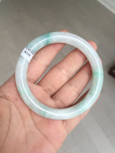 Load image into Gallery viewer, 55mm Certified type A 100% Natural sunny green/white round cut Jadeite bangle BN76