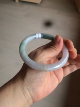 Load image into Gallery viewer, 57.8mm certified 100% natural type A green/purple/brown round cut jadeite jade bangle BF102-1686