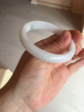 Load image into Gallery viewer, 52mm certified Type A 100% Natural green/white oval Jadeite Jade bangle BM60-0287