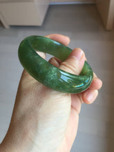 Load image into Gallery viewer, 54mm 100% Natural icy watery blue/black/gray Xiu Jade Serpentine bangle XY126