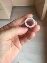 Load image into Gallery viewer, Size 5 3/4 100% natural type A icy watery green/white/purple jadeite jade band ring group R115