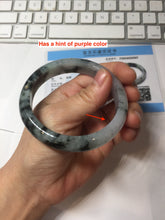 Load image into Gallery viewer, 57.2mm certified 100% natural Type A dark green black purple white Blooming Ink(水墨花开) jadeite jade bangle PB293-0507