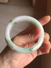 Load image into Gallery viewer, 54.8mm certified 100% natural Type A sunny green/purple/white jadeite jade bangle AA114-1051