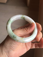 Load image into Gallery viewer, 54.8mm certified 100% natural Type A sunny green/purple/white jadeite jade bangle AA114-1051