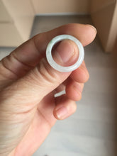 Load image into Gallery viewer, Size 5 3/4 100% natural type A icy watery green/white/purple jadeite jade band ring group R115