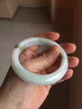 Load image into Gallery viewer, 54.8mm certified 100% natural Type A sunny green/purple/white jadeite jade bangle AA114-1051