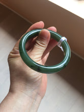 Load image into Gallery viewer, 56.3mm certified 100% Natural dark green black (碧玉) nephrite Jade bangle HT104-1584