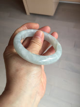 Load image into Gallery viewer, 55mm 100% natural type A icy watery light green yellow jadeite jade bangle Y155-5249