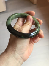 Load image into Gallery viewer, 58.5mm Certified 100% natural Type A dark green/black/brown jadeite bangle PD34-9771