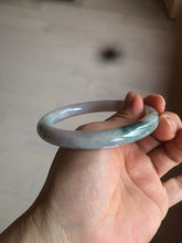 Load image into Gallery viewer, 57.8mm certified 100% natural type A green/purple/brown round cut jadeite jade bangle BF102-1686