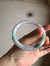 Load image into Gallery viewer, 57.8mm certified 100% natural type A green/purple/brown round cut jadeite jade bangle BF102-1686
