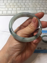 Load image into Gallery viewer, 54mm 100% natural type A light green with green floating flowers jadeite jade bangle PA258-3843 AllaboutjadeCanada.com only
