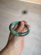 Load image into Gallery viewer, 55.5mm certified 100% natural Type A dark green/sunny green jadeite jade bangle AX5-2839
