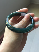 Load image into Gallery viewer, 57.5mm Certified Type A 100% Natural dark green/blue/gray/black Guatemala Jadeite bangle PJ145-1476