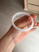 Load image into Gallery viewer, 52mm certified Type A 100% Natural green/white oval Jadeite Jade bangle BM60-0287