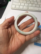 Load image into Gallery viewer, 53.5mm certified 100% natural Type A sunny green white jadeite jade bangle PA259-3846