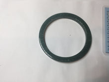 Load image into Gallery viewer, 51.3mm Type A 100% Natural dark green/black/blue/gray with flying snow Guatemala square style Jadeite bangle PJ74-0654