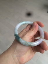 Load image into Gallery viewer, 57.8mm certified 100% natural type A green/purple/brown round cut jadeite jade bangle BF102-1686