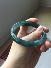 Load image into Gallery viewer, 60.8mm Certified Type A 100% Natural dark green/blue/gray/black Guatemala Jadeite bangle PJ144-1479