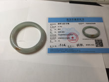 Load image into Gallery viewer, 54.7mm certified type A 100% Natural light purple brown green(FU LU SHOU) dark green gray(淡油青) black jadeite jade bangle BS153-0489