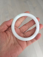 Load image into Gallery viewer, 57.5mm Certified Type A 100% Natural sunny green white round cut Jadeite Jade bangle BF142-4078