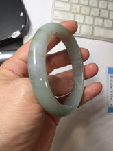Load image into Gallery viewer, 54.7mm certified type A 100% Natural light purple brown green(FU LU SHOU) dark green gray(淡油青) black jadeite jade bangle BS153-0489