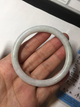 Load image into Gallery viewer, 54mm 100% natural Type A green white slim round cut jadeite jade bangle BL101-4674