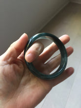 Load image into Gallery viewer, 56.7mm Certified Type A 100% Natural dark green/blue/gray/black Guatemala Jadeite bangle PJ143-1473