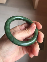 Load image into Gallery viewer, 54.8mm Certified 100% Natural Deep Pine Green/Black "Serene Ember Forest" Nephrite (red-skin nephrite 红皮碧玉) Bangle HT168-20-3847