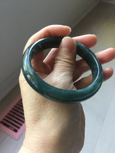 Load image into Gallery viewer, 56.7mm Certified Type A 100% Natural dark green/blue/gray/black Guatemala Jadeite bangle PJ143-1473