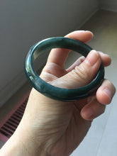 Load image into Gallery viewer, 56.7mm Certified Type A 100% Natural dark green/blue/gray/black Guatemala Jadeite bangle PJ143-1473