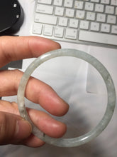 Load image into Gallery viewer, AllaboutjadeCanada.com only 56.6mm certified 100% natural Type A icy watery light green white skinny round cut jadeite jade bangle AZ188-(7340)