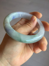 Load image into Gallery viewer, 57.5mm certified type A 100% Natural icy watery light green/purple/white Jadeite jade bangle BH138-1314