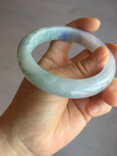 Load image into Gallery viewer, 57.5mm certified type A 100% Natural icy watery light green/purple/white Jadeite jade bangle BH138-1314