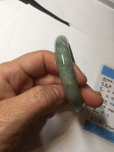Load image into Gallery viewer, 55.3mm certified 100% natural type A green/yellow/gray jadeite jade bangle AU54-0245