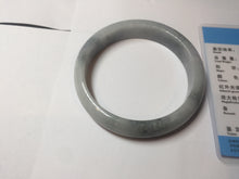 Load image into Gallery viewer, 59mm certified 100% natural Type A light green/purple white Snowy Pine Forest jadeite jade bangle PC200-3060