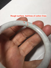 Load image into Gallery viewer, 54mm 100% natural Type A green white slim round cut jadeite jade bangle BL101-4674