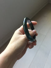 Load image into Gallery viewer, 59.2mm Certified Type A 100% Natural dark green/blue/gray/black Guatemala Jadeite bangle PJ142-1475