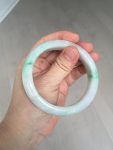 Load image into Gallery viewer, Shopify only. 55.7mm certified 100% natural icy watery light white/sunny green jadeite jade bangle BN73-9363