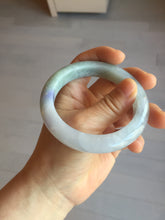 Load image into Gallery viewer, 57.5mm certified type A 100% Natural icy watery light green/purple/white Jadeite jade bangle BH138-1314