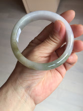 Load image into Gallery viewer, 57mm certified Type A 100% Natural dark green purple white Jadeite Jade bangle Y157-3002
