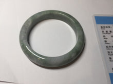 Load image into Gallery viewer, 55.3mm certified 100% natural type A green/yellow/gray jadeite jade bangle AU54-0245
