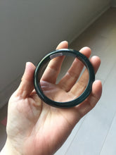 Load image into Gallery viewer, 59.2mm Certified Type A 100% Natural dark green/blue/gray/black Guatemala Jadeite bangle PJ142-1475