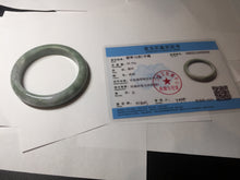 Load image into Gallery viewer, 55.3mm certified 100% natural type A green/yellow/gray jadeite jade bangle AU54-0245