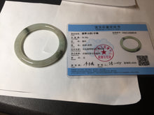 Load image into Gallery viewer, 54.2mm certified 100% natural type A certified light green with floating seaweed round cut jadeite jade bangle BM62-6610