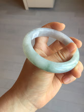 Load image into Gallery viewer, 57.5mm certified type A 100% Natural icy watery light green/purple/white Jadeite jade bangle BH138-1314