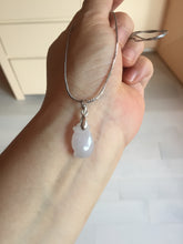 Load image into Gallery viewer, 100% natural type An icy watery light purple green white blessed melon 福瓜) Jadeite Jade pendant group BP58